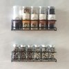 Living and Home Set of 2 Wall-Mounted Spice Racks, Black