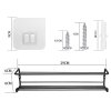 Living and Home Set of 2 Wall-Mounted Spice Racks, Black