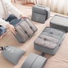 Living and Home 7Pcs Travel Luggage Packing Cubes Clothes Organiser Set, Grey