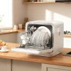 Living and Home 5L Countertop Dishwasher with 6 Wash Programs, Drying Function, Steam Sterilization