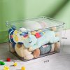 Living and Home 4Pcs Transparent Stackable Storage Box Set