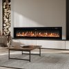Living and Home 60 Inch Modern LED Electric Fireplace with Remote Control 12 Flame Colours