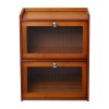 Living and Home Bamboo Bread Storage Cabinet for Kitchen Counter Bread Box