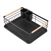 Living and Home Kitchen Dish Drainer Rack Iron Dish Drainer with Removable Drip Tray, Kitchen Organizer Storage Shelf