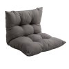 Living and Home Dark Grey Rectangular Tufted Bench Cushion Seat Pad, 120cm W x 80cm D