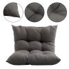 Living and Home Dark Grey Rectangular Tufted Bench Cushion Seat Pad, 120cm W x 80cm D