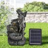 Living and Home Fairy Solar Resin Water Fountain Water Feature