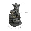Living and Home Fairy Solar Resin Water Fountain Water Feature