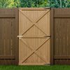 Living and Home 100cm W X 183cm H Garden Flat Top Pine Wood Gate Kit