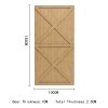 Living and Home 100cm W X 183cm H Garden Flat Top Pine Wood Gate Kit