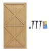 Living and Home 100cm W X 183cm H Garden Flat Top Pine Wood Gate Kit