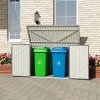 Living and Home 7 x 3 ft Lockable Steel Garden Metal Junk/Bike Storage Shed, Grey
