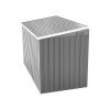 Living and Home 7 x 3 ft Lockable Steel Garden Metal Junk/Bike Storage Shed, Grey