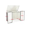 Living and Home 7 x 3 ft Lockable Steel Garden Metal Junk/Bike Storage Shed, Grey