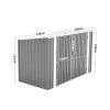 Living and Home 7 x 3 ft Lockable Steel Garden Metal Junk/Bike Storage Shed, Grey