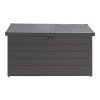 Living and Home 4 x 2 ft 350 L Grey Waterproof Metal Outdoor Garden Large Storage Box Lockable Flat Top