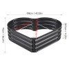 Galvanised Steel Raised Garden Bed, 108cm W x 93cm D x 28.5cm H