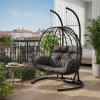 2-Seater Swing Hanging Egg Chair with Metal Stand