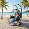 2-Seater Swing Hanging Egg Chair with Metal Stand