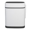 Living and Home Slim Plastic Trash Can with Built-in Toilet Brush