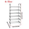 Living and Home 6-Tier Galvanised Steel Shoe Rack