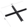 Living and Home Outdoor Parasol Umbrella Parasol Cross Base Metal Stand,