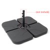 Living and Home 4pcs 15L HDPE Square Water and Sand Filled Freestanding Parasol Base