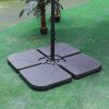 Living and Home 4pcs 15L HDPE Square Water and Sand Filled Freestanding Parasol Base