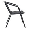 Living and Home Set of 6 PE Rattan Stacking Garden Chairs