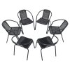 Living and Home Set of 6 PE Rattan Stacking Garden Chairs