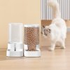 Living and Home Pet Feeder and Water Dispenser Set with Anti-Slip Base