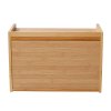 Living and Home 2-Tier Bamboo Bread Storage Cabinet for Kitchen Counter