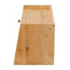 Living and Home 2-Tier Bamboo Bread Storage Cabinet for Kitchen Counter