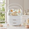 Living and Home Dustproof Makeup Organiser with Drawers and Handle in White