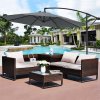Living and Home 3m Cantilever Garden Parasol with Crank Handle