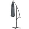 Living and Home 3M Large Banana Cantilever Patio Parasol for Outdoor Sunshade and Rain with Cross Base