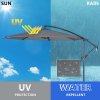 Living and Home 3M Large Banana Cantilever Patio Parasol for Outdoor Sunshade and Rain with Cross Base
