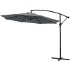 Living and Home 3M Large Banana Cantilever Patio Parasol for Outdoor Sunshade and Rain with Cross Base