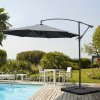 Living and Home 3M Large Banana Cantilever Patio Parasol for Outdoor Sunshade and Rain with a Cross base and a Square Base