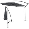 Living and Home 3M Large Banana Cantilever Patio Parasol for Outdoor Sunshade and Rain with a Cross base and a Square Base