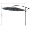 Living and Home 3M Large Banana Cantilever Patio Parasol for Outdoor Sunshade and Rain with a Cross base and a Square Base