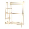 Living and Home Bamboo Bedroom Garment Clothes Rack Natural 110cm