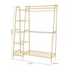 Living and Home Bamboo Bedroom Garment Clothes Rack Natural 110cm