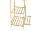 Living and Home Bamboo Bedroom Garment Clothes Rack Natural 110cm