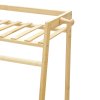 Living and Home Bamboo Bedroom Garment Clothes Rack Natural 110cm