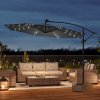 Living and Home Outdoor 32 LED Lighted Patio Umbrella with Crank Lift System
