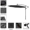 Living and Home Outdoor 32 LED Lighted Patio Umbrella with Crank Lift System