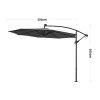 Living and Home Outdoor 32 LED Lighted Patio Umbrella with Crank Lift System