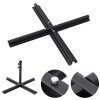 Grey Rattan 7 Piece Modular Garden Furniture Set + 32 LED Patio Umbrella Bundle