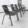 Living and Home Set of 4 PE Rattan Stacking Garden Chairs